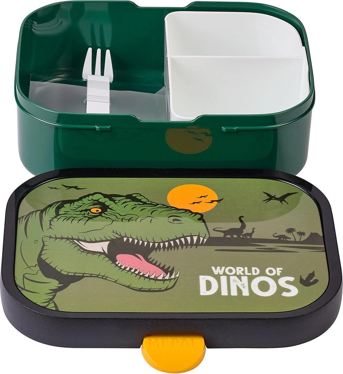Mepal – Lunchset Campus (pu + Lb) – Pop-up Drinkfles En Broodtrommel Voor Kinderen – Dino – Bento Box – Lekvrij 4 Mepal – Lunchset Campus (pu + Lb) – Pop-up Drinkfles En Broodtrommel Voor Kinderen – Dino – Bento Box – Lekvrij - Afbeelding 3