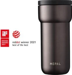 Mepal Isoleerbeker Ellipse 375 Ml – Houdt Je Drankje 4 Uur Warm En 8 Uur Koud – Titanium – Koffiebeker To Go – Lekdicht – Thermosbeker -Mepal 1162x1200