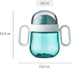 Mepal Mio – Antilekbeker 200 Ml – Gegarandeerd Lekvrij – Flowers & Butterflies– Kan Tegen Een Stootje – Drinkbeker Voor Kinderen – Oefenbeker -Mepal 1200x1162 6