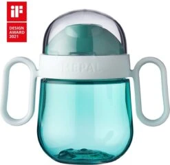 Mepal Mio – Antilekbeker 200 Ml – Gegarandeerd Lekvrij – Deep Turquoise – Kan Tegen Een Stootje – Drinkbeker Voor Kinderen – Oefenbeker -Mepal 1200x1165 1