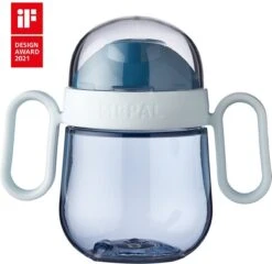 Mepal Mio – Antilekbeker 200 Ml – Gegarandeerd Lekvrij – Deep Blue – Kan Tegen Een Stootje – Drinkbeker Voor Kinderen – Oefenbeker -Mepal 1200x1165