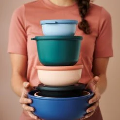 Mepal - Multikom Cirqula 3-delige Set (350 + 750 + 1250 Ml) - Mag In De Vriezer, Magnetron En Vaatwasser – Nordic Green – Meal Prep Bakjes - Bewaardozen Met Deksel -Mepal 1200x1200 24