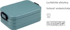 Mepal - Lunchbox Take A Break Midi – Geschikt Voor 4 Boterhammen – Wit – Lunchbox Voor Volwassenen -Mepal 1200x509 2