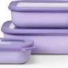 Mepal - Multikom Cirqula Rechthoekig 3-delige Set (500+1000+2000) - Mag In De Vriezer, Magnetron En Vaatwasser – Nordic Lilac – Meal Prep Bakjes - Bewaardozen Met Deksel -Mepal 1200x580