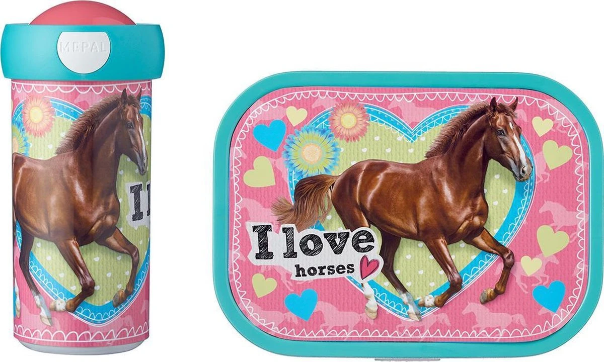 Mepal – Lunchset Campus (sb + Lb) – Schoolbeker En Broodtrommel Voor Kinderen – My Horse – Bento Box - Lekvrij 3 Mepal – Lunchset Campus (sb + Lb) – Schoolbeker En Broodtrommel Voor Kinderen – My Horse – Bento Box - Lekvrij