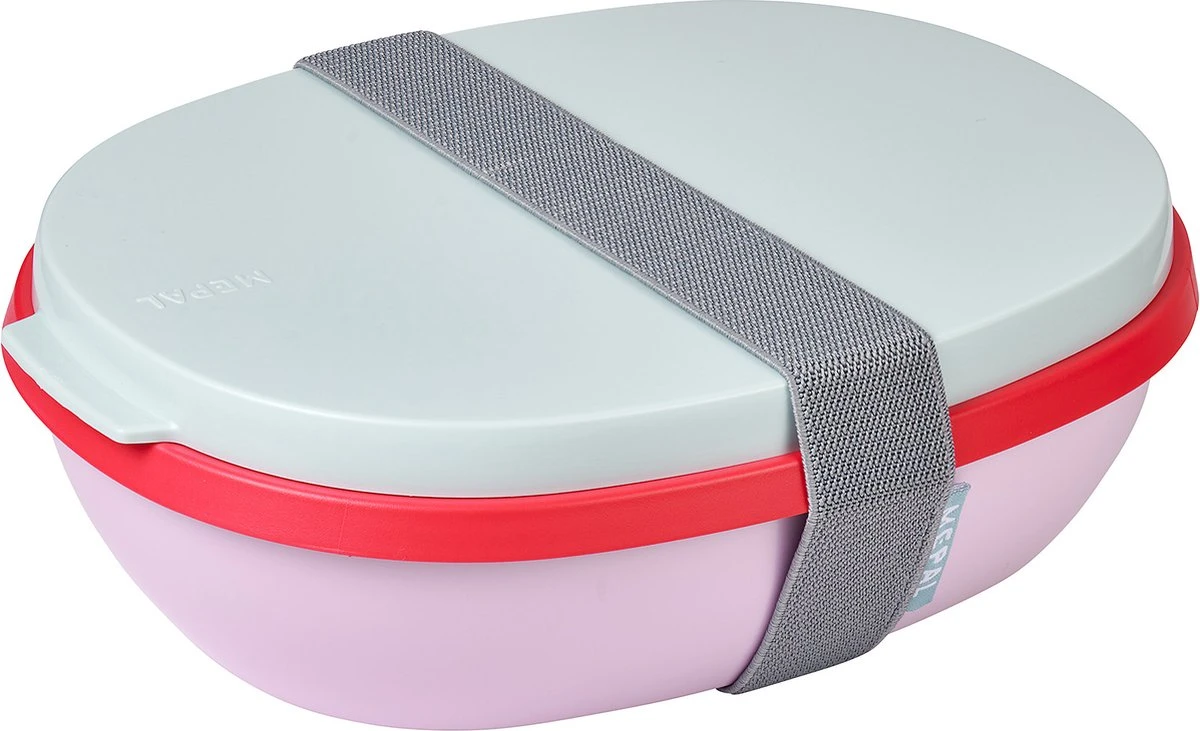 Mepal – Lunchbox Ellipse Duo – Lunchbox Voor Volwassenen En Saladebox To Go– Strawberry Vibe – Magnetronbestendig - Limited Edition 3 Mepal – Lunchbox Ellipse Duo – Lunchbox Voor Volwassenen En Saladebox To Go– Strawberry Vibe – Magnetronbestendig - Limited Edition
