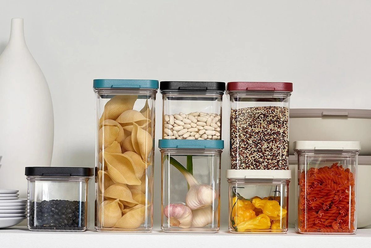 Mepal – Omnia Set Bewaardoos 3-delig – Black – Bewaardozen Voedsel – Makkelijk Stapelbare Voorraadpotten – Lucht En- Aromadicht 6 Mepal – Omnia Set Bewaardoos 3-delig – Black – Bewaardozen Voedsel – Makkelijk Stapelbare Voorraadpotten – Lucht En- Aromadicht - Afbeelding 4