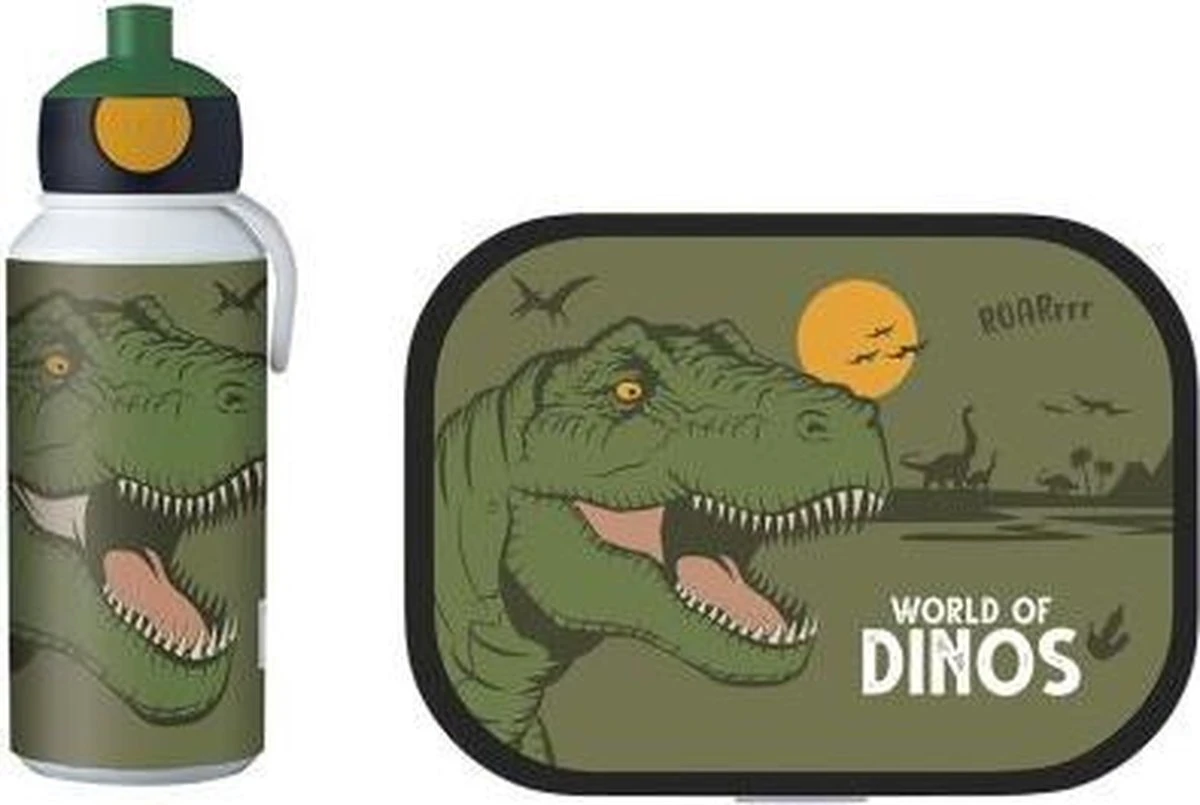 Mepal – Lunchset Campus (pu + Lb) – Pop-up Drinkfles En Broodtrommel Voor Kinderen – Dino – Bento Box – Lekvrij 2 Mepal – Lunchset Campus (pu + Lb) – Pop-up Drinkfles En Broodtrommel Voor Kinderen – Dino – Bento Box – Lekvrij