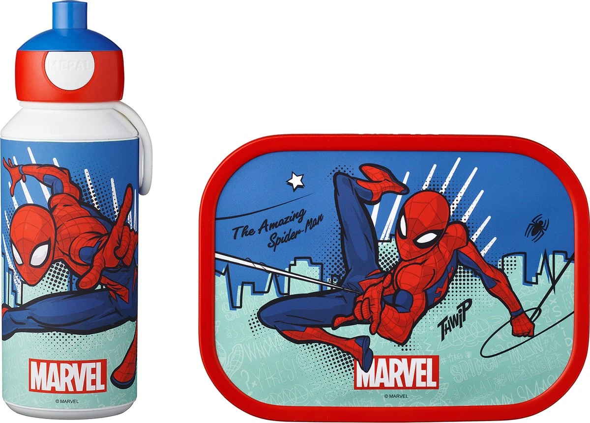 Mepal – Lunchset Campus (pu + Lb) – Pop-up Drinkfles En Broodtrommel Voor Kinderen – Spiderman – Bento Box – Lekvrij 3 Mepal – Lunchset Campus (pu + Lb) – Pop-up Drinkfles En Broodtrommel Voor Kinderen – Spiderman – Bento Box – Lekvrij