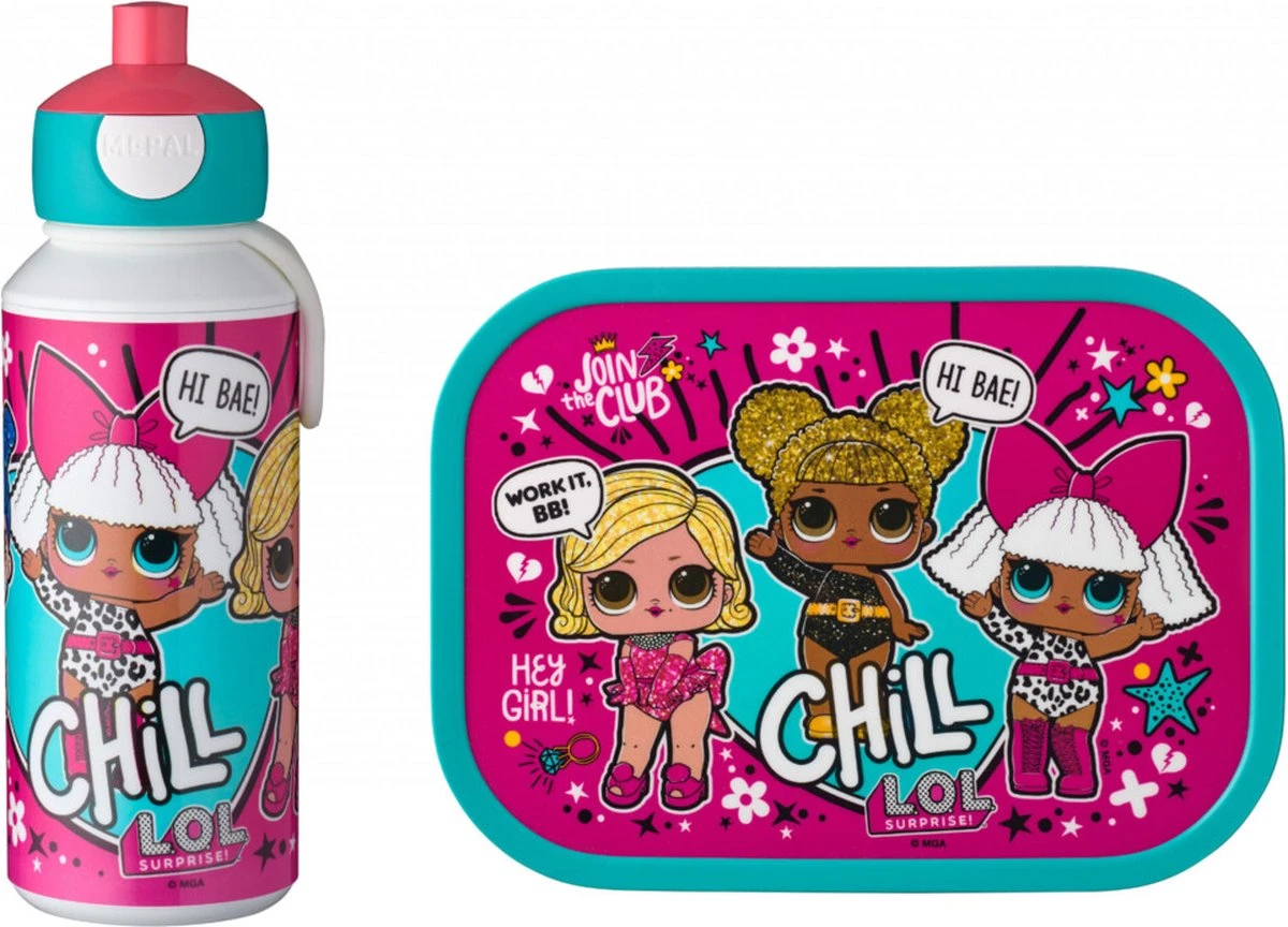Mepal – Lunchset Campus (pu + Lb) – Pop-up Drinkfles En Broodtrommel Voor Kinderen – LOL Suprise – Bento Box – Lekvrij 3 Mepal – Lunchset Campus (pu + Lb) – Pop-up Drinkfles En Broodtrommel Voor Kinderen – LOL Suprise – Bento Box – Lekvrij