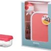 Mepal – Waterfles + Lunchbox + Fruitbox Campus – Pink – Drinkfles Voor Kinderen – Broodtrommel – Fruitbakje – Giftset