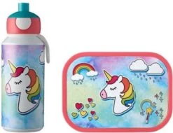Mepal – Lunchset Campus (pu + Lb) – Pop-up Drinkfles En Broodtrommel Voor Kinderen – Unicorn – Bento Box – Lekvrij -Mepal 1200x923