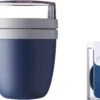 Mepal - Lunchpot + Vouwlepel Ellipse - Nordic Denim - Yoghurtbeker Met Lepel - Muesli Beker To Go - Geschikt Voor Vriezer, Magnetron En Vaatwasser. -Mepal 1200x970