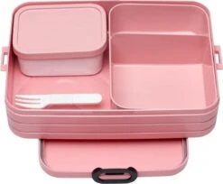 Mepal – Bento Lunchbox Take A Break Large- Inclusief Bento Box – Nordic Pink – Lunchbox Voor Volwassenen -Mepal 1200x993