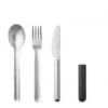 Mepal Bestekset Bloom 3-delig Zwart