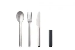 Mepal Bestekset Bloom 3-delig Zwart