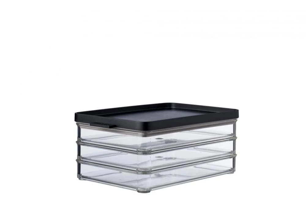 Mepal Koelkastdoos Omnia 3-laags Zwart 3 Mepal Koelkastdoos Omnia 3-laags Zwart