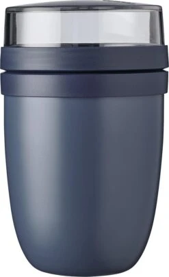 Mepal – Isoleer Lunchpot Ellipse – Houdt Je Eten 6-8 Uur Warm En 12 Uur Koud – Nordic Denim – 2 Compartimenten – Soep Beker To Go – Yoghurt Beker Muesli - Thermos Lunchbox