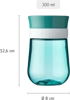 Mepal Mio – 360° Oefenbeker 300 Ml – Stimuleert Het Zelf Drinken – Deep Blue – Kan Tegen Een Stootje – Drinkbeker Kinderen – Lekvrije Beker -Mepal 845x1200 2