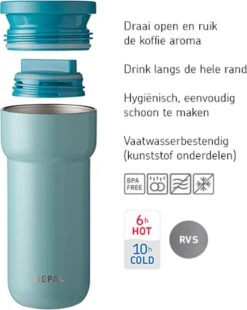 Mepal Isoleerbeker Ellipse 475 Ml – Houdt Je Drankje 6 Uur Warm En 10 Uur Koud – Nordic Denim – Koffiebeker To Go – Lekdicht – Thermosbeker -Mepal 955x1200 5